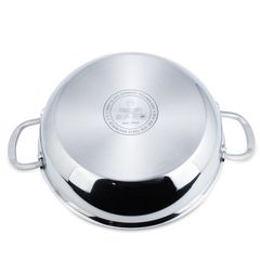 Chảo Lẩu Inox 304 Đúc Liền Kalpen KP-8528 Kích Thước 28cm - Dùng Nấu Lẩu Cho 5-6 Người, Chất Liệu Bền Bỉ, Thiết Kế Thông Minh