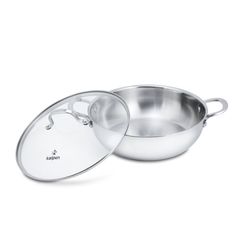 Chảo Lẩu Inox 304 Đúc Liền Kalpen KP-8528 Kích Thước 28cm - Dùng Nấu Lẩu Cho 5-6 Người, Chất Liệu Bền Bỉ, Thiết Kế Thông Minh