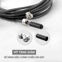 Dây Nhảy Thể Dục Điều Chỉnh Độ Dài Goodfit GF901JR - Dây Nhảy Thép Bọc PU Siêu Bền Cho Tập Luyện Trong Nhà Và Ngoài Trời