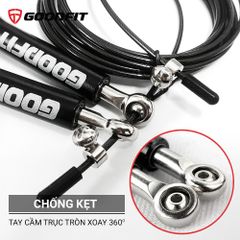 Dây Nhảy Thể Dục Điều Chỉnh Độ Dài Goodfit GF901JR - Dây Nhảy Thép Bọc PU Siêu Bền Cho Tập Luyện Trong Nhà Và Ngoài Trời