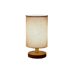 Đèn Ngủ Bàn Gỗ Huta G1S Chao Vải Lanh - Đèn LED Ánh Sáng Vàng Ấm, Thiết Kế Vintage Cho Không Gian Ấm Cúng