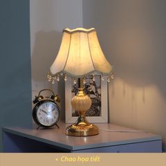 Đèn Ngủ Huta Light For Life CD1 - Đèn Bàn Sang Trọng Bằng Thép và Sứ, Tiết Kiệm Điện, Trang Trí Nội Thất Thông Minh