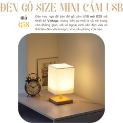 Đèn Ngủ Gỗ Để Bàn Huta Light For Life G3S - Thiết Kế Hiện Đại, Chao Vải Cao Cấp, Ánh Sáng Dịu Nhẹ, Phù Hợp Mọi Không Gian