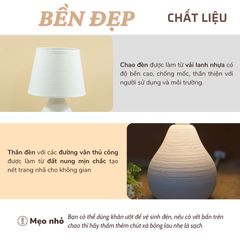 Đèn Ngủ Gốm Sứ Huta Light For Life S1 - Đèn Bàn LED Tiết Kiệm Điện, Trang Nhã Cho Không Gian Sống Thư Giãn