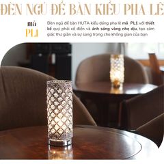 Đèn Ngủ Pha Lê Để Bàn Huta Light For Life PL1 - Sang Trọng, Kim Loại Chống Gỉ, Ánh Sáng Vàng Ấm, Thích Hợp Cho Mọi Không Gian