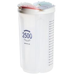 Hộp bảo quản thực phẩm trong suốt Jiashi nhựa PP 2500ml - Thiết kế nhiều ngăn tiết kiệm không gian tủ bếp, an toàn cho sức khỏe