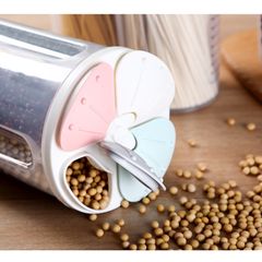 Hộp bảo quản thực phẩm trong suốt Jiashi nhựa PP 2500ml - Thiết kế nhiều ngăn tiết kiệm không gian tủ bếp, an toàn cho sức khỏe