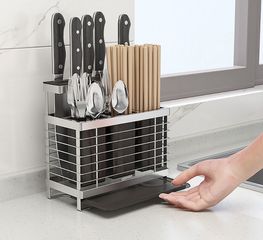 Kệ Đựng Đũa Dao Kéo Hobby Home Decor KDMT3 Inox 304 Có Khay Hứng Nước – Thiết Kế Gọn Gàng Cho Không Gian Bếp Thêm Ngăn Nắp