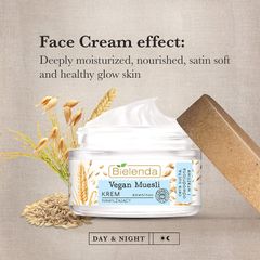 Kem Dưỡng Ẩm Sáng Da Bielenda Vegan Muesli Krem - Dưỡng Ẩm, Làm Sáng, Chiết Xuất Thực Vật, Phù Hợp Cho Mọi Loại Da