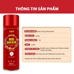 Keo Dán Xịt Đa Năng Mifan 450ml - Không Để Lại Vết Keo, Dán Giấy, Phù Hợp Dùng Trong Thủ Công, Dính Xốp, Tờ Rơi, Áp Phích