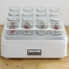 Máy làm sữa chua Chefman CM-321T 12 cốc thủy tinh - Giải pháp tiện lợi cho yogurt tại nhà, tiết kiệm thời gian và công sức