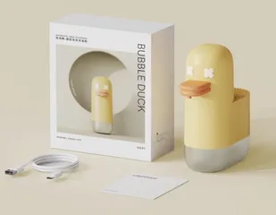 Máy tạo bọt rửa tay tự động Bubble Duck vịt vàng đáng yêu - Thiết bị rửa tay thông minh, cảm biến nhạy, phù hợp mọi không gian gia đình