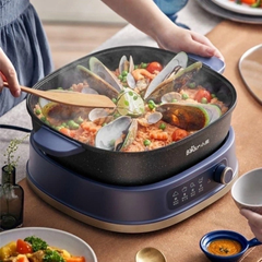 Nồi Lẩu Điện Đa Năng Bear DHG-C60J5 - Dung Tích 6L, Công Suất 1600W, Thiết Kế Sang Trọng, Phù Hợp Để Nấu Lẩu, Chiên, Xào