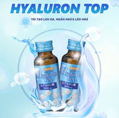 Nước Uống Làm Đẹp Da Hyaluron Top Shinnippai - Cấp Nước, Tăng Độ Ẩm, Ngăn Ngừa Nếp Nhăn (Hộp 10 Chai 50ml)