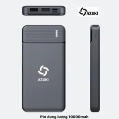 Pin Sạc Dự Phòng Azuki 10000mAh Nhật Bản - Nhỏ Gọn, Sang Trọng, Chuyên Dùng Cho Áo Sưởi Ấm - Sạc Nhanh Tiện Lợi