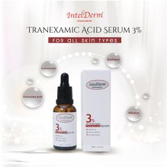 Serum IntelDerm Trane.xamic Acid 3% 30ml - Hỗ trợ cải thiện nám, tàn nhang, phục hồi da tổn thương, làm sáng da, dưỡng ẩm tự nhiên