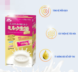 Sữa Bột Dinh Dưỡng Morinaga Life Plus Dạng Thanh - Giàu Canxi & Protein, Hỗ Trợ Bồi Bổ Sức Khỏe Người Cao Tuổi, Dễ Uống