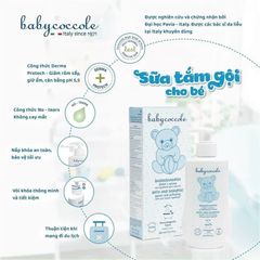 Sữa Tắm Gội Chiết Xuất Hoa Sen Babycoccole Cho Bé 0M+ - An Toàn, Không Cay Mắt, Giúp Da Mịn Màng và Ngăn Ngừa Rôm Sảy