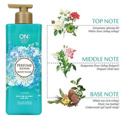Sữa Tắm Nước Hoa On The Body Perfume Shower Body Wash Secret Jade 500g - Hương Nước Hoa Quyến Rũ, Làm Sạch Sâu và Dưỡng Ẩm Da