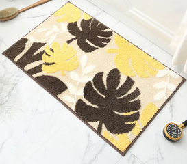 Thảm Lau Chân Sợi Len Họa Tiết Ghome TC01 Garden - Thấm Hút Tốt, Chống Trơn Trượt, Dễ Vệ Sinh, Kích Thước 40x60cm và 50x80cm