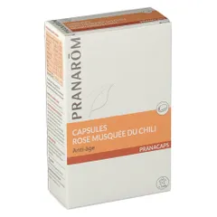 Viên Uống Dầu Tầm Xuân Pranarom Capsules Rose Musquee Du Chili - Hỗ Trợ Làm Sạch Da, Tăng Sinh Collagen, Chống Lão Hóa Da 40 Viên