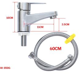 Vòi Lavabo Lạnh Inox 304 Nguyên Khối - Thiết Kế Đơn Giản, Hiện Đại Cho Chậu Rửa Mặt Hobby Home Decor LBL1