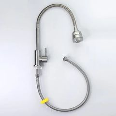 Vòi Rửa Chén Lạnh Lò Xo HOBBY Home Decor LXL - Thiết Kế Đa Năng, Phun Mạnh và Phun Đều, Dây Nóng Lạnh 60cm, Chất Liệu Inox 304