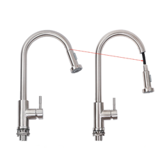 Vòi Rửa Chén Nóng Lạnh Dây Rút Hobby Home Decor VDR4 - Chất Liệu Inox 304, 2 Chế Độ Phun, Tiện Lợi Cho Bếp Nhà Bạn