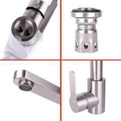 Vòi Rửa Chén Nóng Lạnh Inox 304 HOBBY RCDV - Thiết Kế Cao Cấp Không Gỉ, Phù Hợp Với Đa Số Chậu Rửa Bát