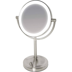 Gương Trang Điểm 2 Mặt HoMedics Kèm Đèn LED MIR-8150-EU - Gương Chân Thật 16.7cm, Thiết Kế Xoay 360 Độ, Phù Hợp Làm Đẹp và Trang Trí Nhà Ở