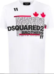 Áo phông nam Dsquared2 Brothers 12116 màu trắng