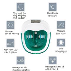 Bồn Ngâm Chân Massage Tự Động HoMedics FB-650 - Thiết Bị Thư Giãn Đa Năng Với Nhiệt Độ Điều Chỉnh & Bi Massage Chân Thoải Mái