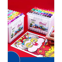 Bút màu marker 2 đầu chuyên nghiệp Baoke MP 2924 - Bút vẽ đa năng cho nghệ sĩ và người mới bắt đầu - Màu sắc tươi sáng, chất lượng cao