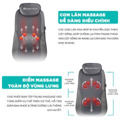 Đệm Ghế Massage Lưng 3D KINGTECH KC-500S - Thiết Kế Công Thái Học, Công Nghệ Shiatsu Hiện Đại, Giải Pháp Thư Giãn Tối Ưu