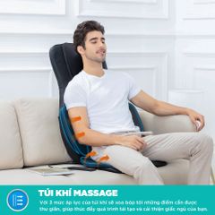 Đệm Ghế Massage Lưng Cổ Kingtech KC-700 - Công Nghệ Shiatsu 3D Đa Điểm, Thiết Kế Công Thái Học, Giảm Đau Mỏi Hiệu Quả