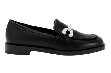 Giày lười Charles & Keith Beaded Strap Loafers CK1-70900444 Black màu đen