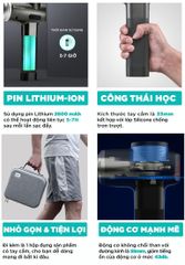 Máy Massage Cầm Tay Kingtech Max 1 - Mô Hình Tập Thể Thao, Công Suất 3200 Vòng/Phút, Thiết Kế Đa Năng 5 Cấp Độ, Thời Gian Sử Dụng Lên Đến 7 Giờ
