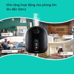 Máy Phun Sương Khuếch Tán Tinh Dầu HoMedics UHE-WM130-BK - Công Nghệ Ultrasonic, Kháng Khuẩn, Điều Chỉnh Độ Ẩm, Phù Hợp Mọi Không Gian