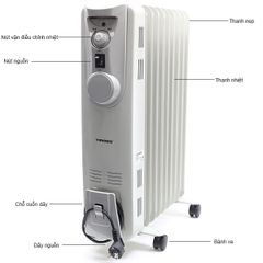Máy Sưởi Dầu Tiross TS923 9 Thanh Nhiệt 2200W - Sưởi Ấm Nhanh, Điều Chỉnh Nhiệt Độ Thông Minh, Thiết Kế Nhỏ Gọn, Tiết Kiệm Điện