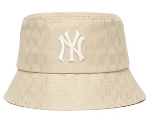 Mũ bucket MLB Classic Monogram Jacquard New York Yankees 3AHTH301N-50BGS màu be