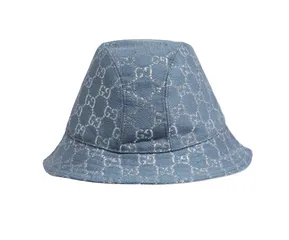 Mũ Gucci GG Lame Bucket Hat màu xanh nhạt