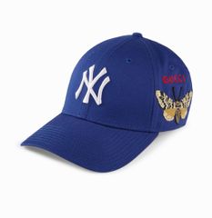 Mũ lưỡi trai Gucci Baseball With NY Yankees With Patch Cap màu xanh