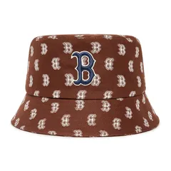 Mũ MLB Monogram Bucket Hat Boston Red Sox 3AHTFF02N-43BRD