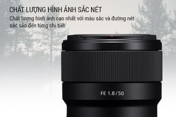 Ống Kính Sony SEL 50mm F1.8F Chân Thật Cho Máy Ảnh Full Frame - Lens Chính Hãng, 47 Độ Góc Nhìn, Dễ Dàng Chụp Ảnh Nghệ Thuật