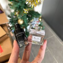 Set Nước Hoa Mini Dior Cho Nam & Nữ - Miss Dior Eau De Parfum 5ml & Dior Sauvage Eau De Parfum 10ml - Quà Tặng Sang Trọng