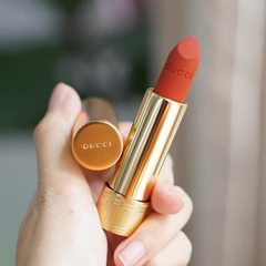 Son Lì Gucci Màu 500 Odalie Red Matte Đỏ Cam - Chất Son Mịn Lì, Bám Màu Lâu, Phù Hợp Mọi Tôn Da - Sản Phẩm Cao Cấp Từ Gucci