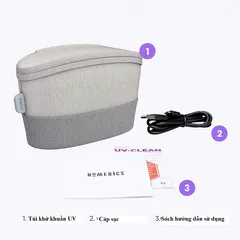 Túi Khử Khuẩn Tia UV HoMedics SAN-B100 - Thiết Bị Kháng Khuẩn Hỗ Trợ Sạc Pin, Khử Khuẩn Đồ Vật Nhanh Chóng, Bảo Hành 5 Năm