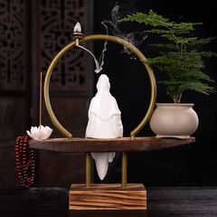 Tượng Gốm Sứ Tử Sa Trắng Mẹ Quan Âm 21cm - Vật Phẩm Phong Thủy May Mắn, Bảo Trợ An Lành và Thịnh Vượng