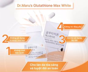 Viên uống trắng da Dr.Maru’s Glutathione Max White - Hỗ trợ làm sáng da, cải thiện tình trạng nám, sản phẩm chính hãng Hàn Quốc