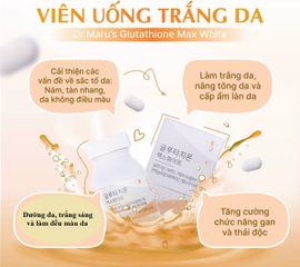 Viên uống trắng da Dr.Maru’s Glutathione Max White - Hỗ trợ làm sáng da, cải thiện tình trạng nám, sản phẩm chính hãng Hàn Quốc